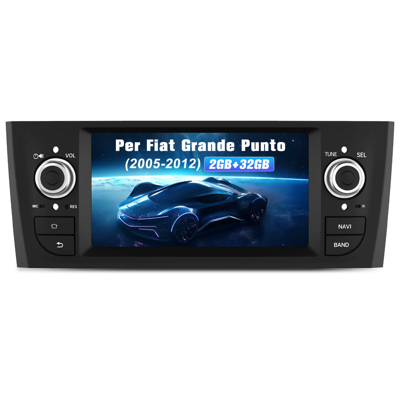 AWESAFE Autoradio Android per Fiat Grande Punto (2005-2012) Sistema di aggiornamento radio touch screen con Wireless Carplay Android Auto, supporto Bluetooth WiFi Navigazione GPS AWESAFE