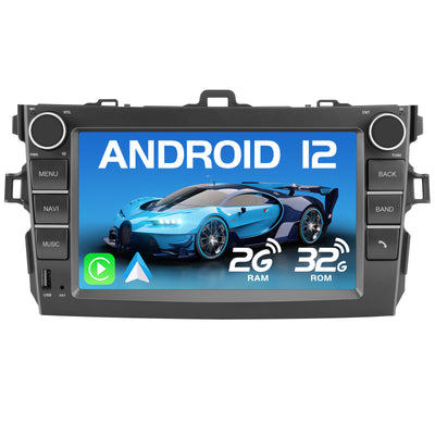 AWESAFE Android Car Stereo Para Toyota Auris 2006-2012 Actualización de Radio de Pantalla táctil con Carplay inalámbrico Android Auto, Soporte Bluetooth WiFi navegación GPS AWESAFE