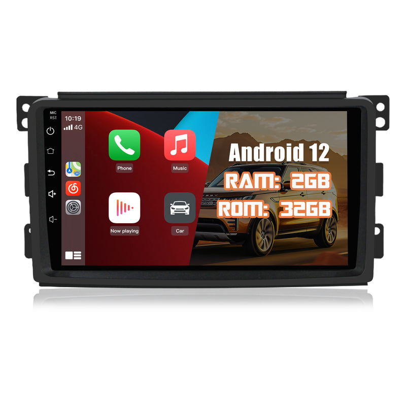 AWESAFE Android Car Stereo Para Mercedes Benz Smart Fortwo 2005-2010 Sistema  Actualización de Radio de Pantalla Táctil con Carplay Inalámbrico Android Auto, Soporte Bluetooth WiFi Navegación GPS AWESAFE