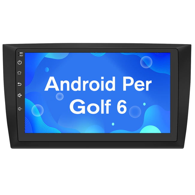 AWESAFE Autoradio Android per VW Golf 6 (2008-2016) Sistema di aggiornamento radio touch screen con Wireless Carplay Android Auto, supporto Bluetooth WiFi Navigazione GPS AWESAFE