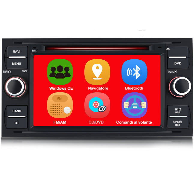 AWESAFE Autoradio Android per sistema di aggiornamento radio touch screen Ford con Wireless Carplay Android Auto, supporto navigazione GPS Bluetooth WiFi AWESAFE