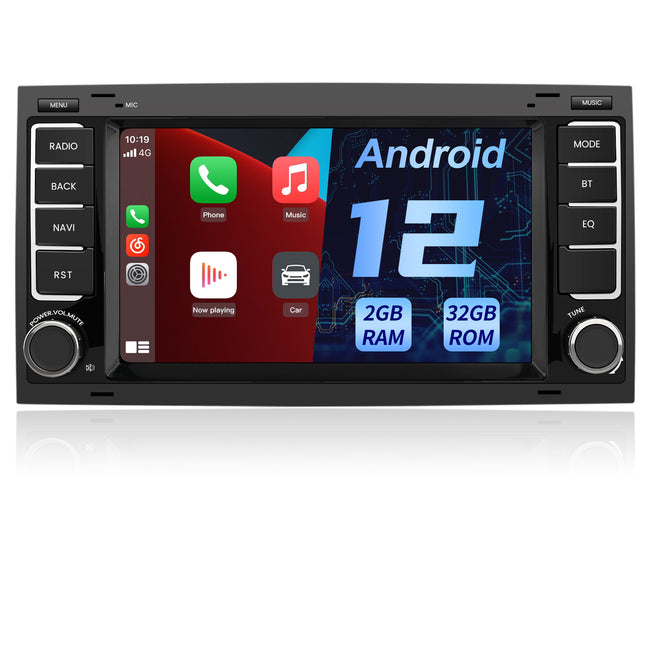 AWESAFE Android Car Stereo Para VW Touareg 2004-2011 /VW Transporter T5 Multivan 2004-2009 Sistema Actualización de Radio de Pantalla Táctil con Carplay Inalámbrico Android Auto, Soporte Bluetooth WiFi Navegación GPS AWESAFE