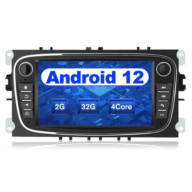 AWESAFE Android Car Radio for Ford Focus C-Max S-Max Mondeo Kuga Galaxy, Carplay and Android Auto, 7 Inch Touch Screen with USB/WiFi/FM/RDS AWESAFE