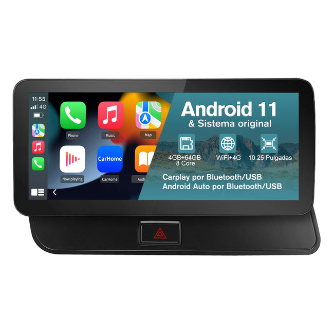 AWESAFE Android Car Stereo Para Audi 05 2013-2016 Sistema  Actualización de Radio de Pantalla Táctil con Carplay Inalámbrico Android Auto, Soporte Bluetooth WiFi Navegación GPS AWESAFE