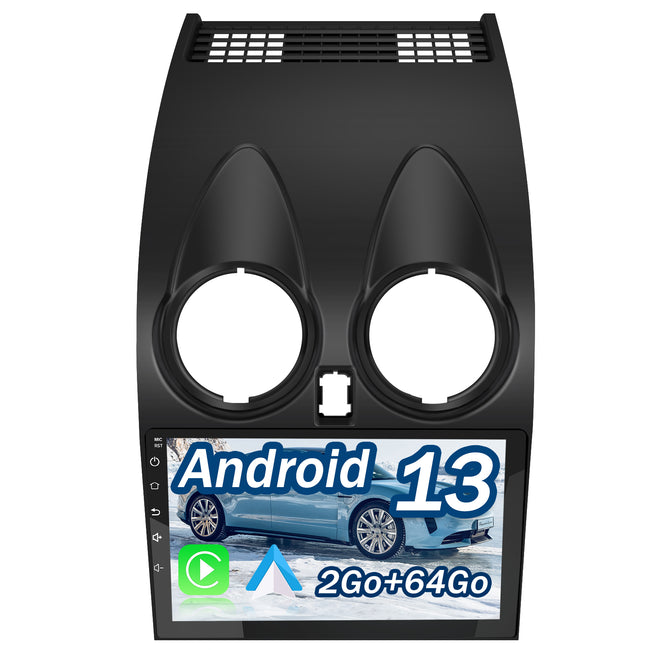 AWESAFE Android Car Stereo Para Qashqai j10 (2006-2013) Actualización de radio de pantalla táctil con Carplay inalámbrico Android Auto, soporte Bluetooth WiFi navegación GPS AWESAFE
