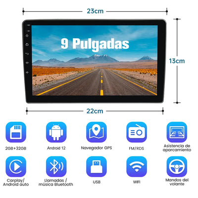 AWESAFE Android 12.0 [2GB+32GB] Radio Coche para Seat Altea XL 2004-2015,Toledo 2004-2009 con Carplay/Android Auto, 9 Pulgadas Pantalla Táctil con WiFi/GPS//RDS/DSP/24Temas, Apoyo Mandos Volante AWESAFE