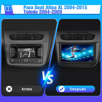 AWESAFE Android 12.0 [2GB+32GB] Radio Coche para Seat Altea XL 2004-2015,Toledo 2004-2009 con Carplay/Android Auto, 9 Pulgadas Pantalla Táctil con WiFi/GPS//RDS/DSP/24Temas, Apoyo Mandos Volante AWESAFE