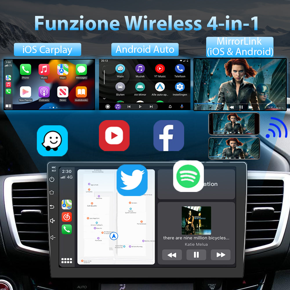 Adattatore wireless CarPlay AWESAFE Dongle Apple CarPlay per auto Apple CarPlay cablate in fabbrica Plug & Play AWESAFE