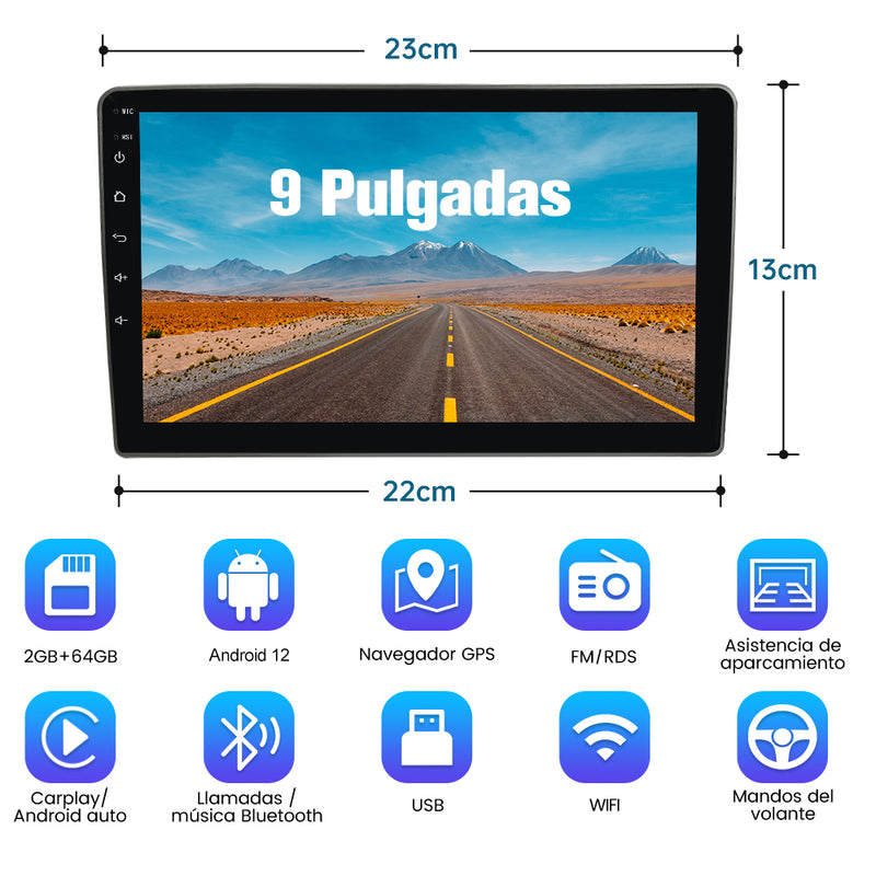 AWESAFE Android Car Stereo Para Seat Leon MK2 2005-2012 Actualización de Radio de Pantalla táctil con Carplay inalámbrico Android Auto, Soporte Bluetooth WiFi navegación GPS AWESAFE