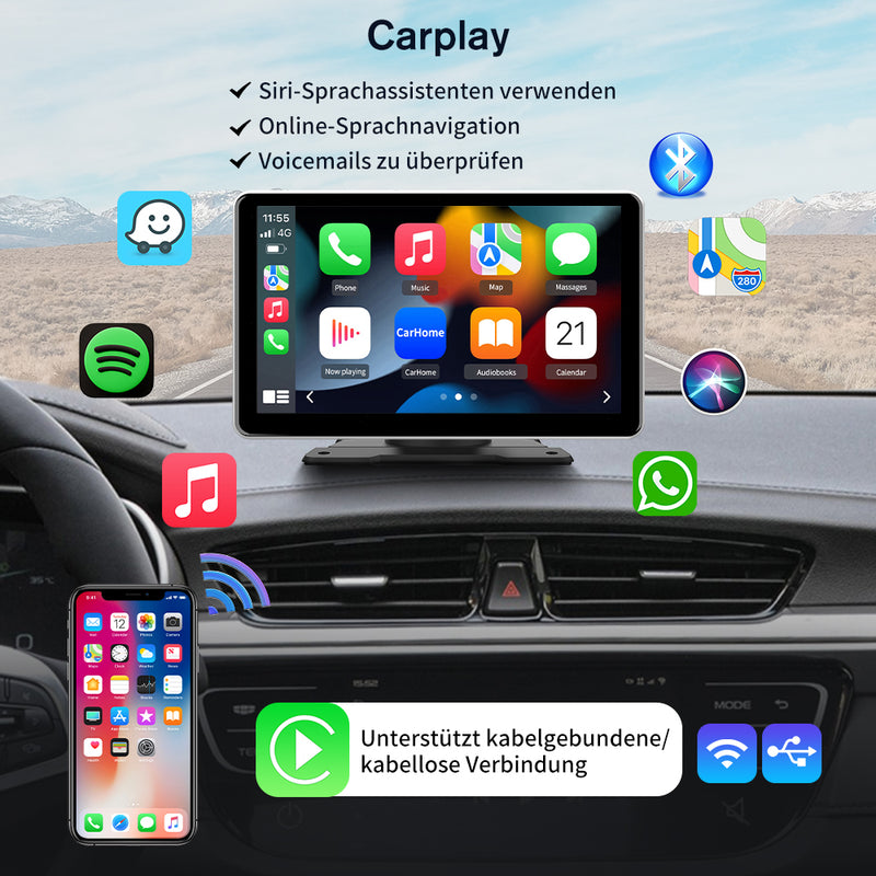 AWESAFE Kabelloser CarPlay-Adapter, Apple CarPlay-Dongle für werkseitig verkabelte Apple CarPlay-Autos, Plug & Play AWESAFE