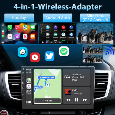 AWESAFE Kabelloser CarPlay-Adapter, Apple CarPlay-Dongle für werkseitig verkabelte Apple CarPlay-Autos, Plug & Play AWESAFE