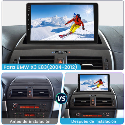 AWESAFE Android Car Stereo Para BMW X3 E83 (2004-2012) Sistema  Actualización de Radio de Pantalla Táctil con Carplay Inalámbrico Android Auto, Soporte Bluetooth WiFi Navegación GPS AWESAFE