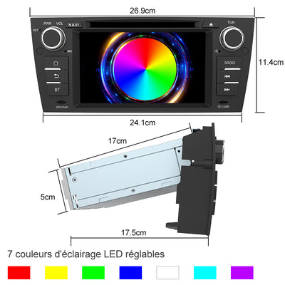 AWESAFE Android Car Stereo Para BMW 3er E90 E91 E92 E93(Depuis 2005) Sistema Actualización de Radio de Pantalla Táctil con Carplay Inalámbrico Android Auto, Soporte Bluetooth WiFi Navegación GPS AWESAFE