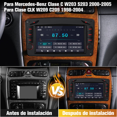 AWESAFE Android 12.0 [2GB+32GB] Radio Coche con Pantalla Táctil 7 Pulgadas para Mercedes-Benz, Autoradio para Clase C W203/S203/Clase CLK W209/C209, con Bluetooth/WiFi/GPS/Carplay y Android Auto AWESAFE