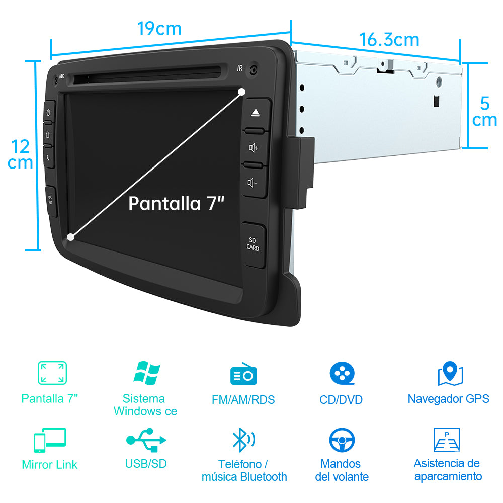 AWESAFE Android Car Stereo Para Renault Sistema Actualización de Radio de Pantalla Táctil con Carplay Inalámbrico Android Auto, Soporte Bluetooth WiFi Navegación GPS AWESAFE