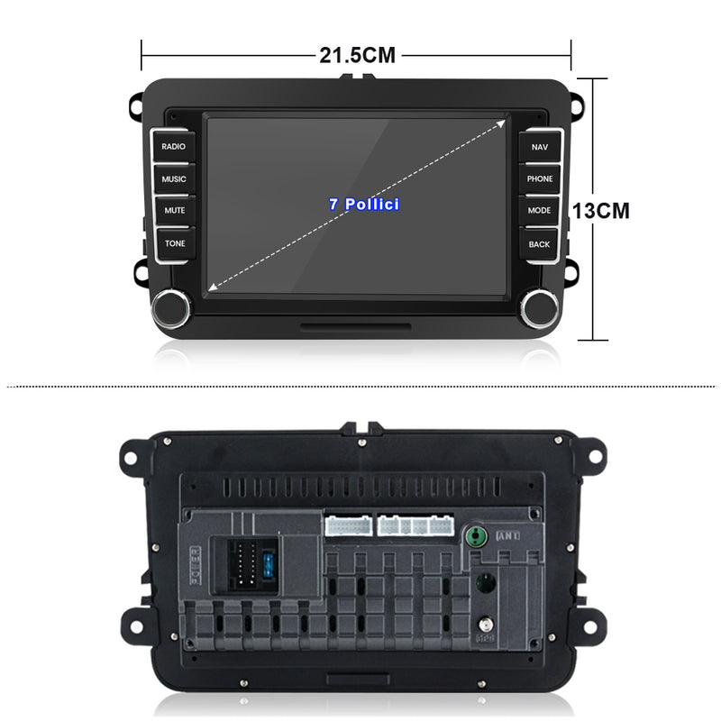 AWESAFE Autoradio Android 12 [1G+32GB] con CarPlay/Android Auto per VW Golf 5 6 Plus Polo Passat Tiguan Seat, Car Radio GPS Bluetooth WIFI FM RDS EQ Comandi al Volante AWESAFE