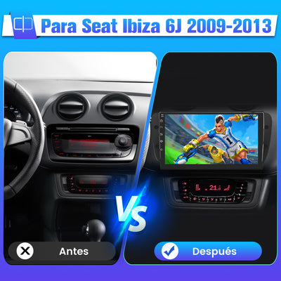 AWESAFE Android Car Stereo Para Seat ibiza 6j (2009-2013) Radio con Pantalla Táctil Actualizada con Carplay Inalámbrico Android Auto, Soporte Bluetooth WiFi Navegación GPS AWESAFE