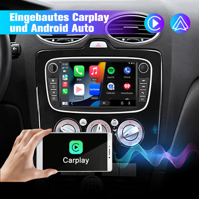 AWESAFE Android Car Radio for Ford Focus C-Max S-Max Mondeo Kuga Galaxy, Carplay and Android Auto, 7 Inch Touch Screen with USB/WiFi/FM/RDS AWESAFE