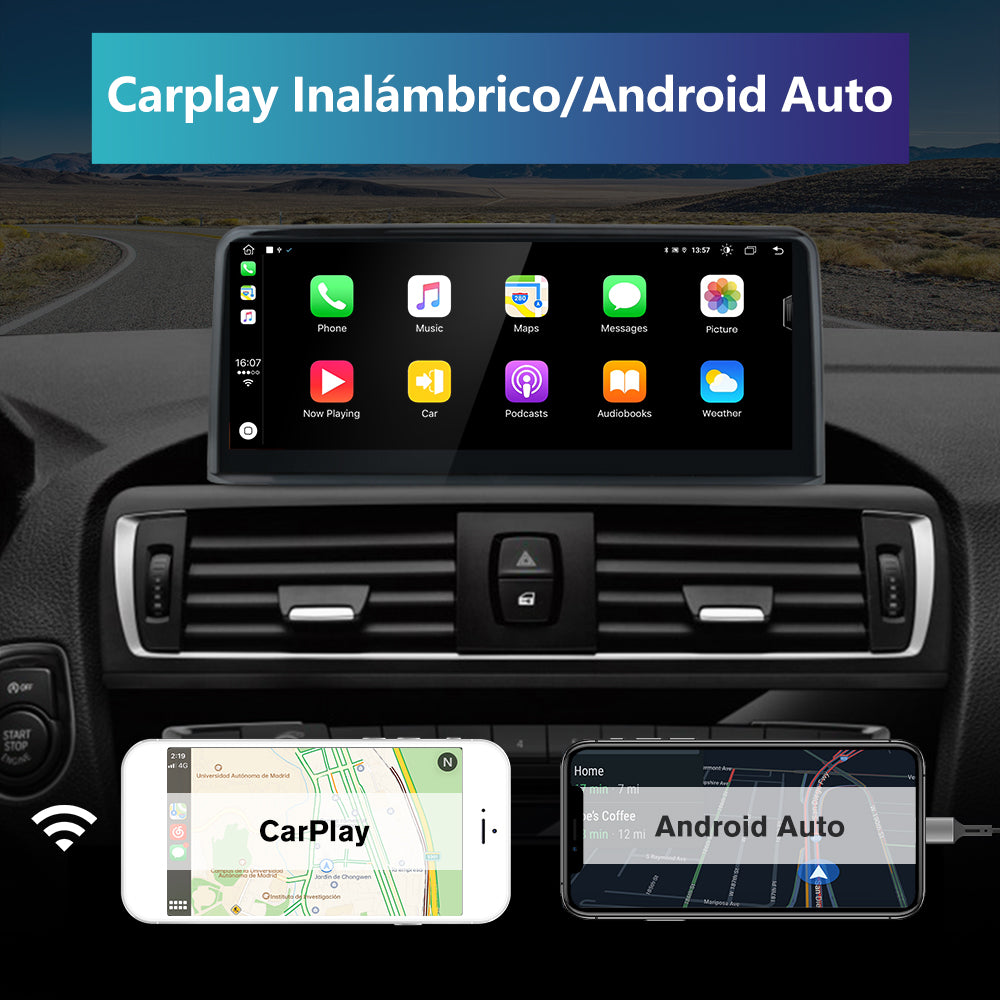 AWESAFE Android Car Stereo Para BMW serie 1/2/3/4 F20 F21 F22 F30 F31 F32 F33 F34 F36(2013-2017) Sistema NBT Actualización de Radio de Pantalla Táctil con Carplay Inalámbrico Android Auto, Soporte Bluetooth WiFi Navegación GPS