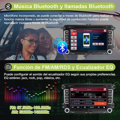 AWESAFE Android Car Stereo Para VW Sistema Actualización de Radio de Pantalla Táctil con Carplay Inalámbrico Android Auto, Soporte Bluetooth WiFi Navegación GPS AWESAFE