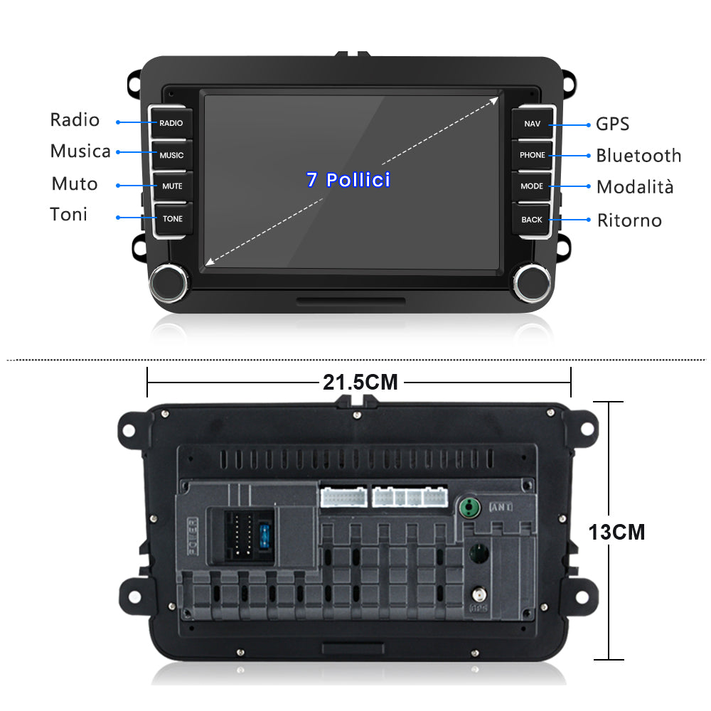 AWESAFE Android Car Stereo Para  VW Polo Golf Passat Seat Tiguan Touran Caddy EOS Sistema Actualización de Radio de Pantalla Táctil con Carplay Inalámbrico Android Auto, Soporte Bluetooth WiFi Navegación GPS AWESAFE