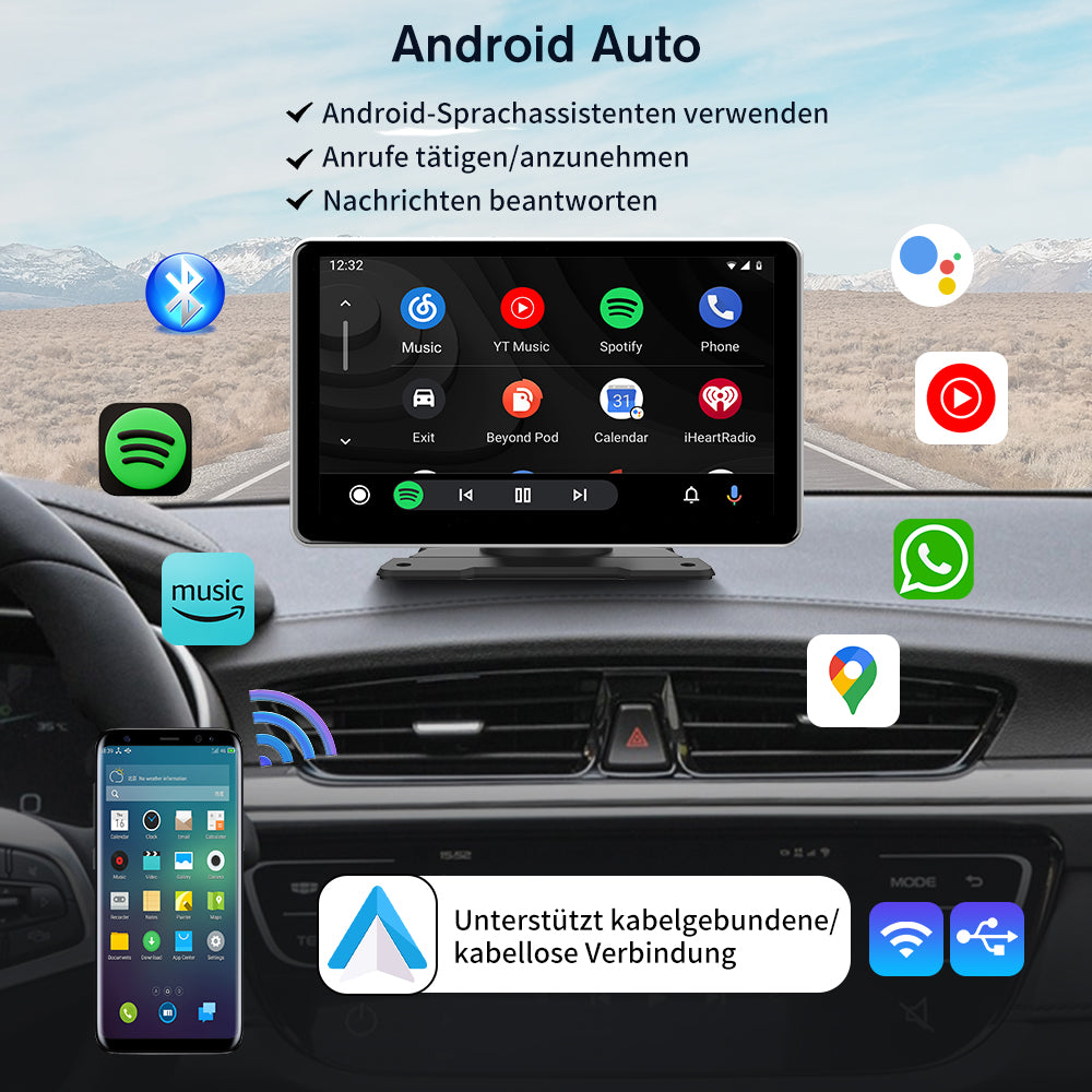 AWESAFE Kabelloser CarPlay-Adapter, Apple CarPlay-Dongle für werkseitig verkabelte Apple CarPlay-Autos, Plug & Play AWESAFE