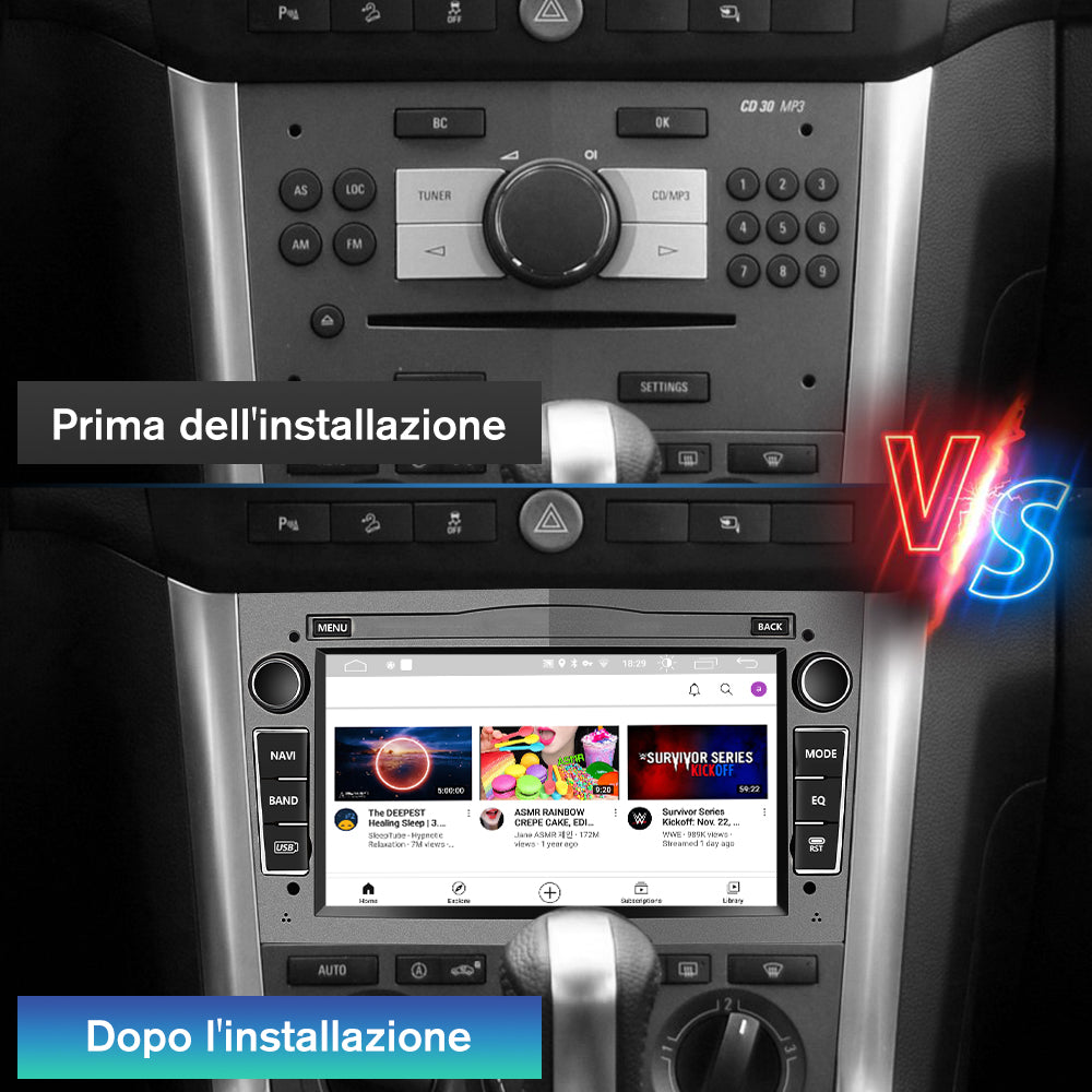 AWESAFE Autoradio Android per sistema di aggiornamento radio touch screen Opel con Wireless Carplay Android Auto, supporto navigazione GPS Bluetooth WiFi AWESAFE