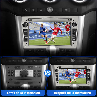 AWESAFE Android 12.0 2GB+32GB Pantalla de Coche para Opel con Carplay/Android Auto, Pantalla Táctil 7 Pulgadas con WiFi/GPS/Bluetooth/DSP/RDS/USB/FM/24 Temas, Apoyo Mandos Volante,MirrorLink(Gris) AWESAFE