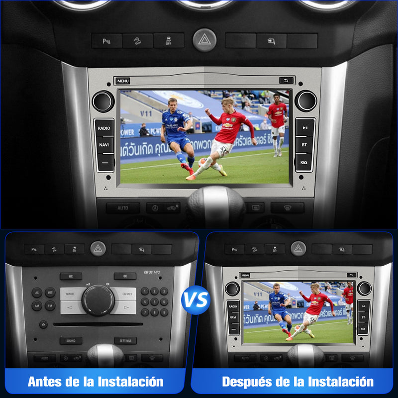 AWESAFE Android 12.0 2GB+32GB Pantalla de Coche para Opel con Carplay/Android Auto, Pantalla Táctil 7 Pulgadas con WiFi/GPS/Bluetooth/DSP/RDS/USB/FM/24 Temas, Apoyo Mandos Volante,MirrorLink(Gris) AWESAFE