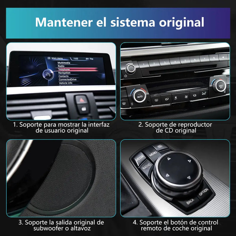 AWESAFE Android Car Stereo Para BMW serie 1/2/3/4 F20 F21 F22 F30 F31 F32 F33 F34 F36(2013-2017) Sistema NBT Actualización de Radio de Pantalla Táctil con Carplay Inalámbrico Android Auto, Soporte Bluetooth WiFi Navegación GPS AWESAFE