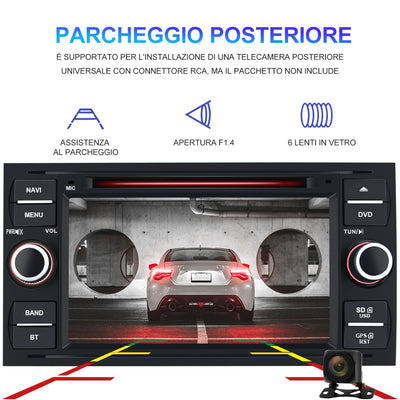 AWESAFE Autoradio Android per sistema di aggiornamento radio touch screen Ford con Wireless Carplay Android Auto, supporto navigazione GPS Bluetooth WiFi AWESAFE