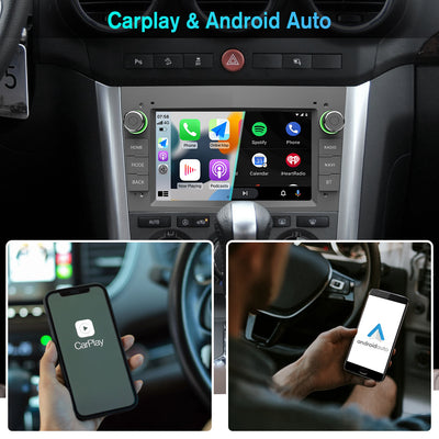 AWESAFE Android Autoradio für Opel 2 DIN Android 11 Radio mit Navi, Carplay, unterstützt DAB+ WiFi Bluetooth MirrorLink 7 Zoll Bildschirm FM Radio - Grau AWESAFE