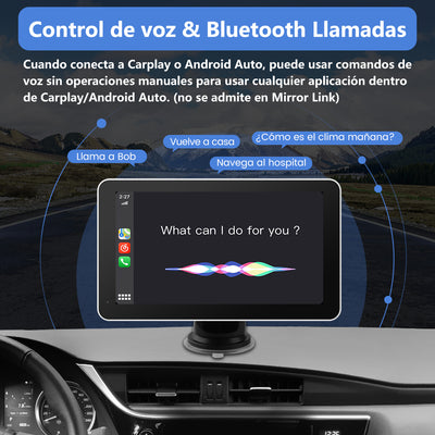 Radio portátil de 7 pulgadas conCarplay & Android AutoAdecuado para coches de 12-24V,camiones, caravanas, furgonetas. autocaravanas,remolques, etc. AWESAFE