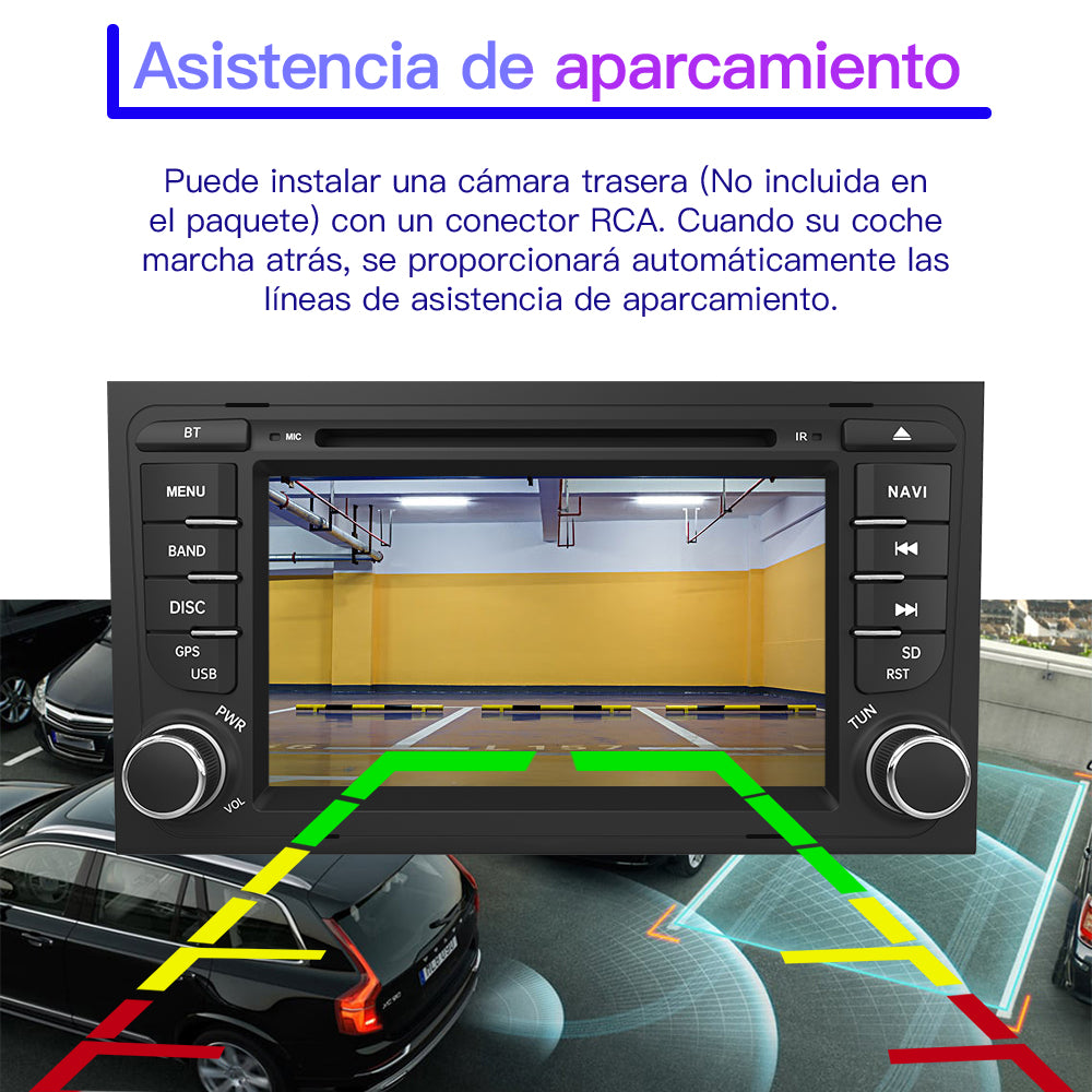 AWESAFE Android Car Stereo Para Audi Sistema Actualización de Radio de Pantalla Táctil con Carplay Inalámbrico Android Auto, Soporte Bluetooth WiFi Navegación GPS AWESAFE