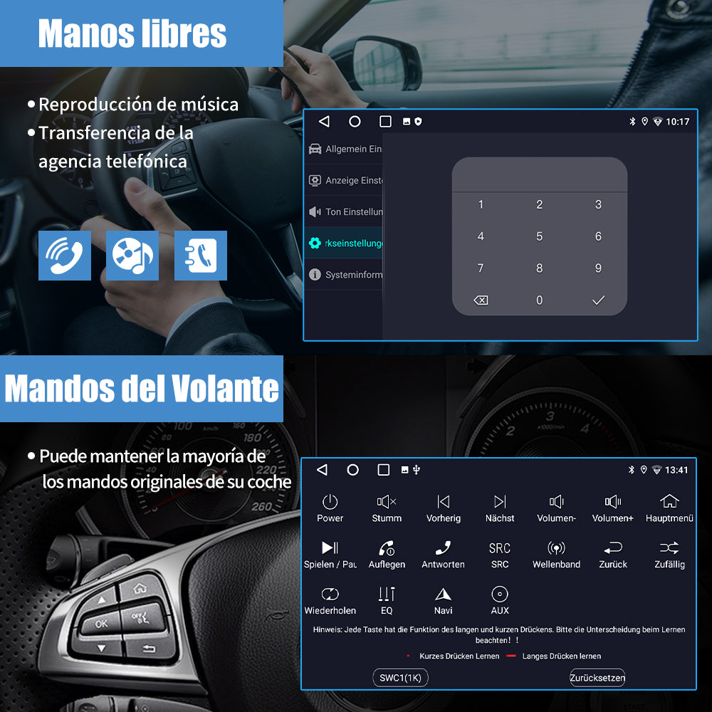 AWESAFE Android Car Stereo Para Mercedes Benz Smart 2011-2015 Sistema  Actualización de Radio de Pantalla Táctil con Carplay Inalámbrico Android Auto, Soporte Bluetooth WiFi Navegación GPS AWESAFE