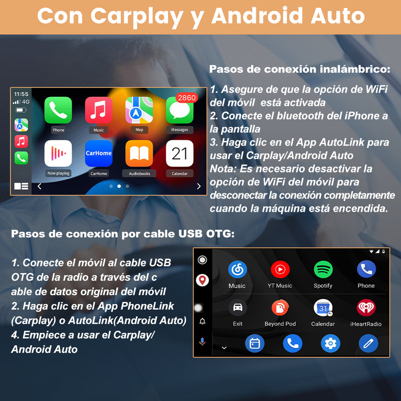 AWESAFE Android Car Stereo Para Audi A5 2013-2016 Sistema Actualización de Radio de Pantalla Táctil con Carplay Inalámbrico Android Auto, Soporte Bluetooth WiFi Navegación GPS AWESAFE