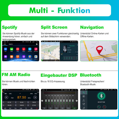 AWESAFE Android Autoradio für BMW E46 1 Din Radio mit Navigation Unterstützt Bluetooth FM/AM DAB+ WiFi WLAN CD DVD USB SD Carplay Mirrorlink Lenkradsteuerung AWESAFE
