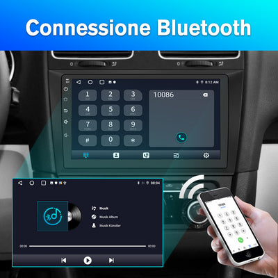 AWESAFE Autoradio Android per VW Golf 6 (2008-2016) Sistema di aggiornamento radio touch screen con Wireless Carplay Android Auto, supporto Bluetooth WiFi Navigazione GPS AWESAFE