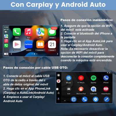 AWESAFE Android Car Stereo Para Audi A5 2008-2016 Sistema Actualización de Radio de Pantalla Táctil con Carplay Inalámbrico Android Auto, Soporte Bluetooth WiFi Navegación GPS AWESAFE