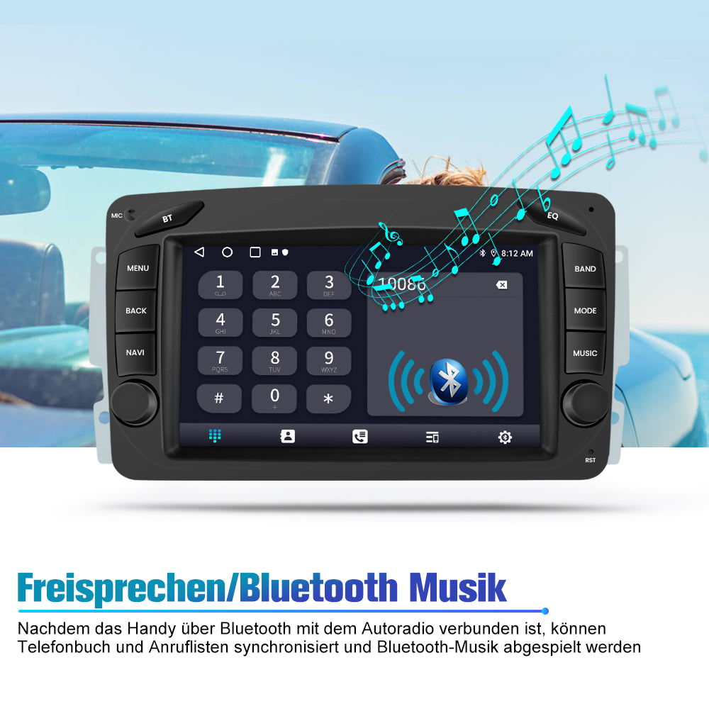 AWESAFE Android 12.0 [2GB+32GB] 7 Inch Touch Screen Car Radio for Mercedes-Benz, Autoradio for C-Class W203/S203/CLK-Class W209/C209, with Bluetooth/WiFi/GPS/Carplay and Android Auto AWESAFE SHOP