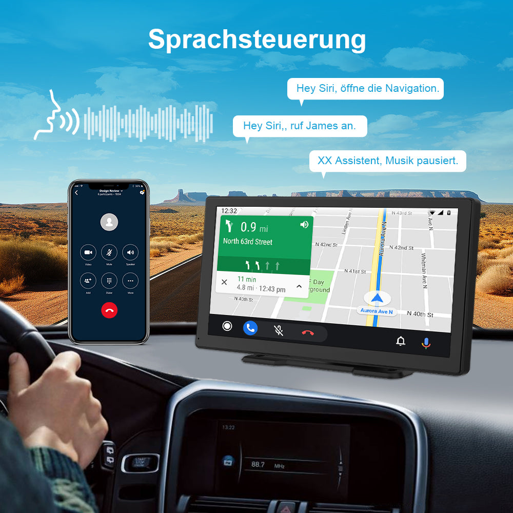 AWESAFE Kabelloser CarPlay-Adapter, Apple CarPlay-Dongle für werkseitig verkabelte Apple CarPlay-Autos, Plug & Play AWESAFE