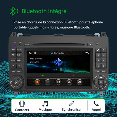 AWESAFE Android Car Stereo Para Benz Sistema Actualización de Radio de Pantalla Táctil con Carplay Inalámbrico Android Auto, Soporte Bluetooth WiFi Navegación GPS AWESAFE