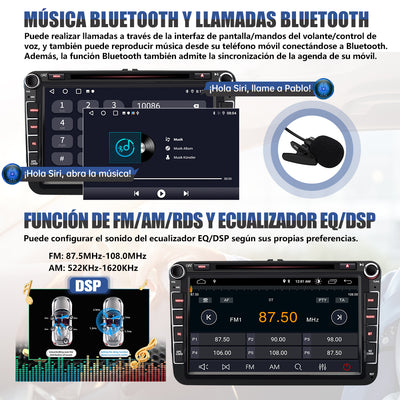 AWESAFE Android Car Stereo Para VW Sistema Actualización de Radio de Pantalla Táctil con Carplay Inalámbrico Android Auto, Soporte Bluetooth WiFi Navegación GPS AWESAFE