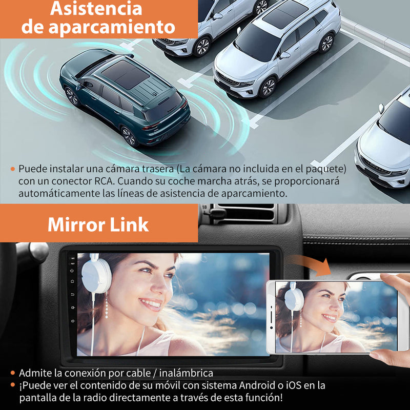 AWESAFE Android Car Stereo Para Mercedes Benz Smart Fortwo 2005-2010 Sistema  Actualización de Radio de Pantalla Táctil con Carplay Inalámbrico Android Auto, Soporte Bluetooth WiFi Navegación GPS AWESAFE