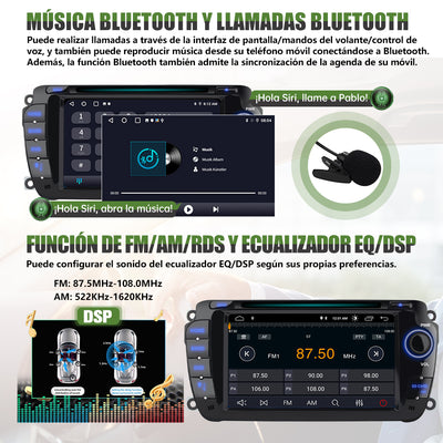 AWESAFE Android Car Stereo Para Seat ibiza 2009-2013 Sistema Actualización de Radio de Pantalla Táctil con Carplay Inalámbrico Android Auto, Soporte Bluetooth WiFi Navegación GPS AWESAFE