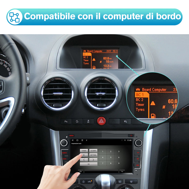 AWESAFE Autoradio Android per sistema di aggiornamento radio touch screen Opel con Wireless Carplay Android Auto, supporto navigazione GPS Bluetooth WiFi AWESAFE