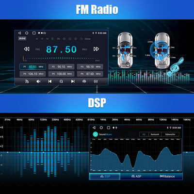 AWESAFE Android Car Stereo Para Toyota Auris 2006-2012 Actualización de Radio de Pantalla táctil con Carplay inalámbrico Android Auto, Soporte Bluetooth WiFi navegación GPS AWESAFE