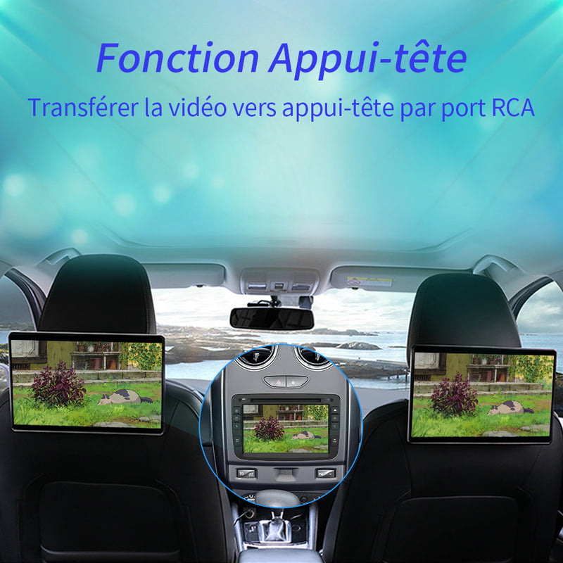 AWESAFE Autoradio Android 12 pour Renault Dacia Duster Sandero Captur Lodgy Symbol Logan Dokker【2Go+32Go】 avec Carplay Android Auto 7 Pouces Écran GPS/Bluetooth/Commande au Volant/Aide au Parking AWESAFE