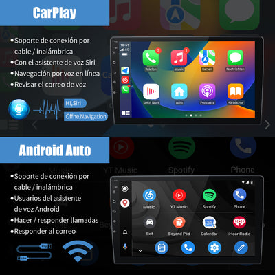 AWESAFE Android Car Stereo Para Mercedes Benz Smart 2011-2015 Sistema  Actualización de Radio de Pantalla Táctil con Carplay Inalámbrico Android Auto, Soporte Bluetooth WiFi Navegación GPS AWESAFE