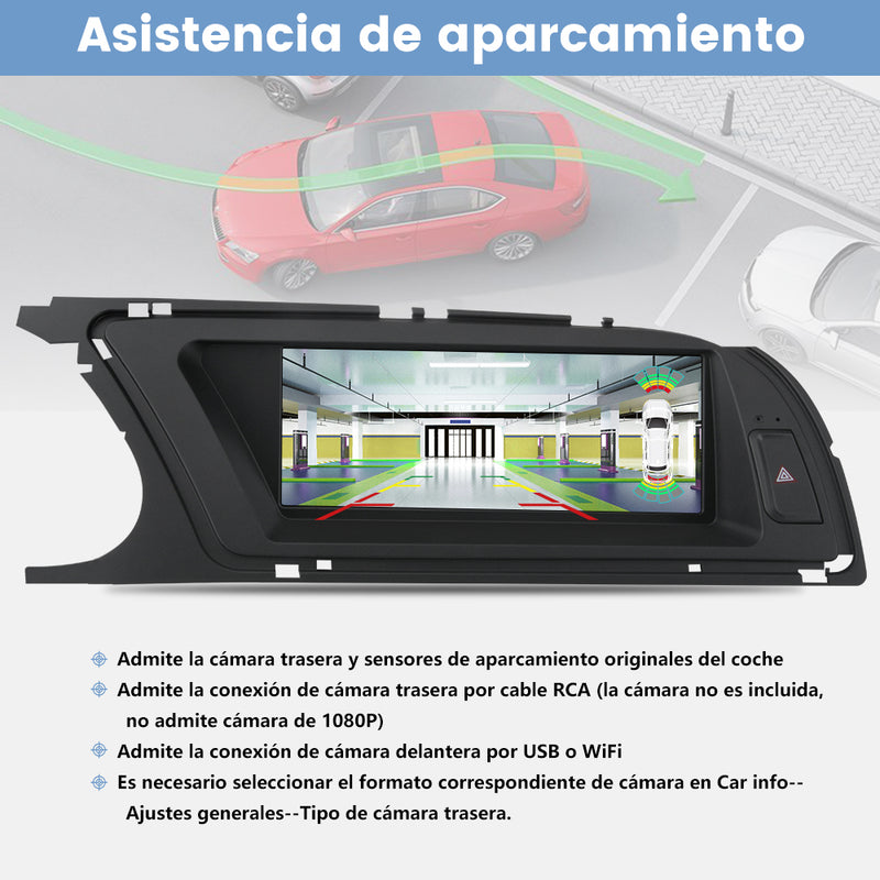 AWESAFE Android Car Stereo Para Audi A5 2008-2016 Sistema Actualización de Radio de Pantalla Táctil con Carplay Inalámbrico Android Auto, Soporte Bluetooth WiFi Navegación GPS AWESAFE